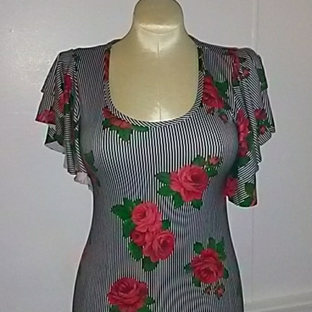 Ruffled Floral Dress
